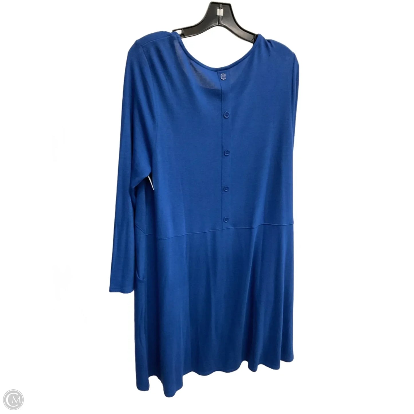 Dress Casual Midi By Chicos In Blue, Size: L