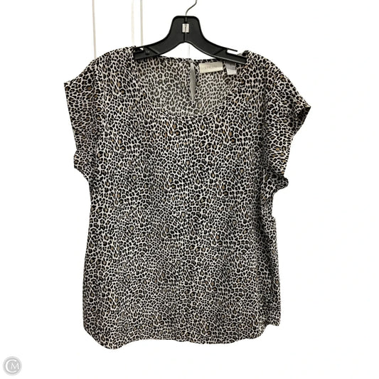 Top Short Sleeve By Chicos In Animal Print, Size: M