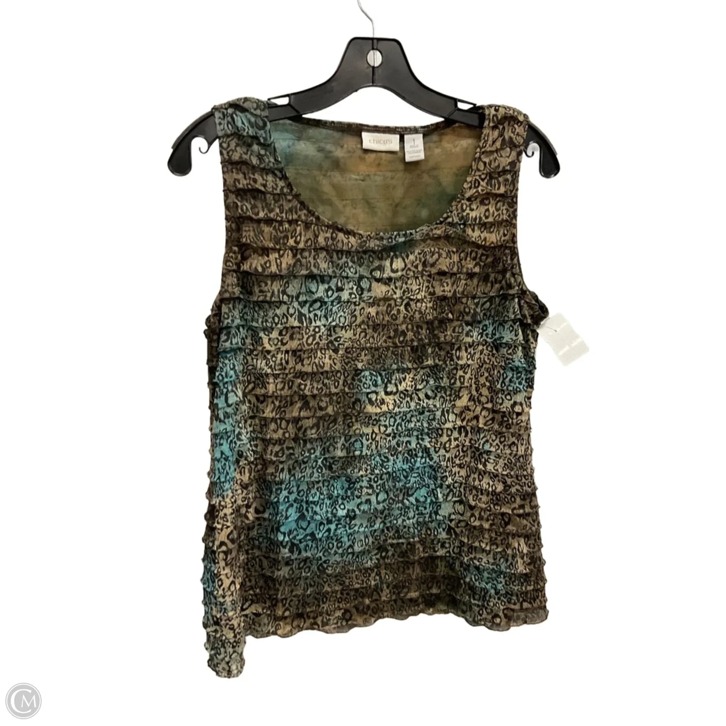 Top Sleeveless By Chicos In Animal Print, Size: M