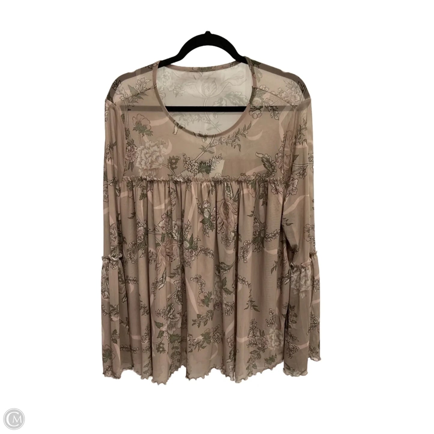 Top Long Sleeve By Torrid In Floral Print, Size: 2x
