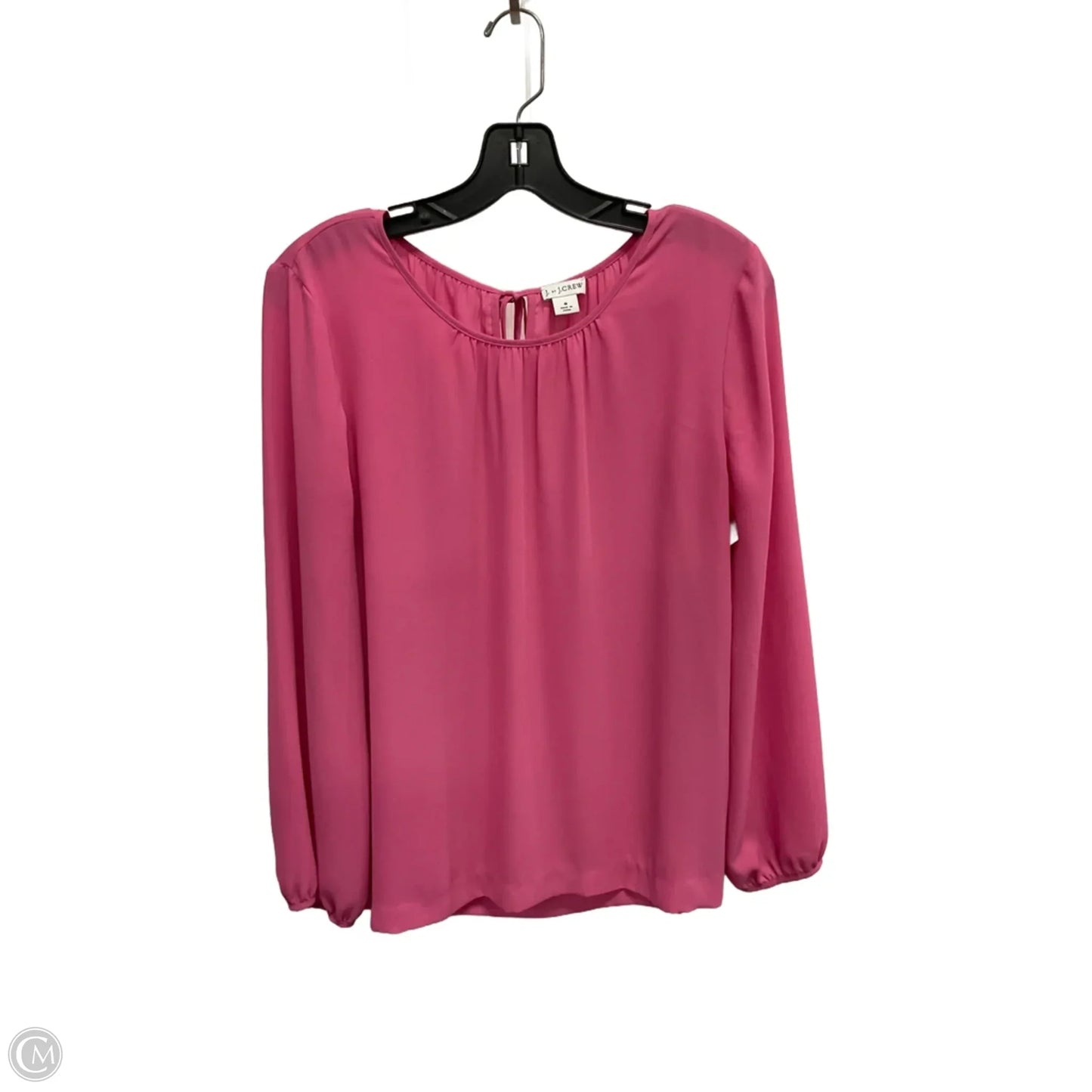 Blouse Long Sleeve By J. Crew In Pink, Size: M