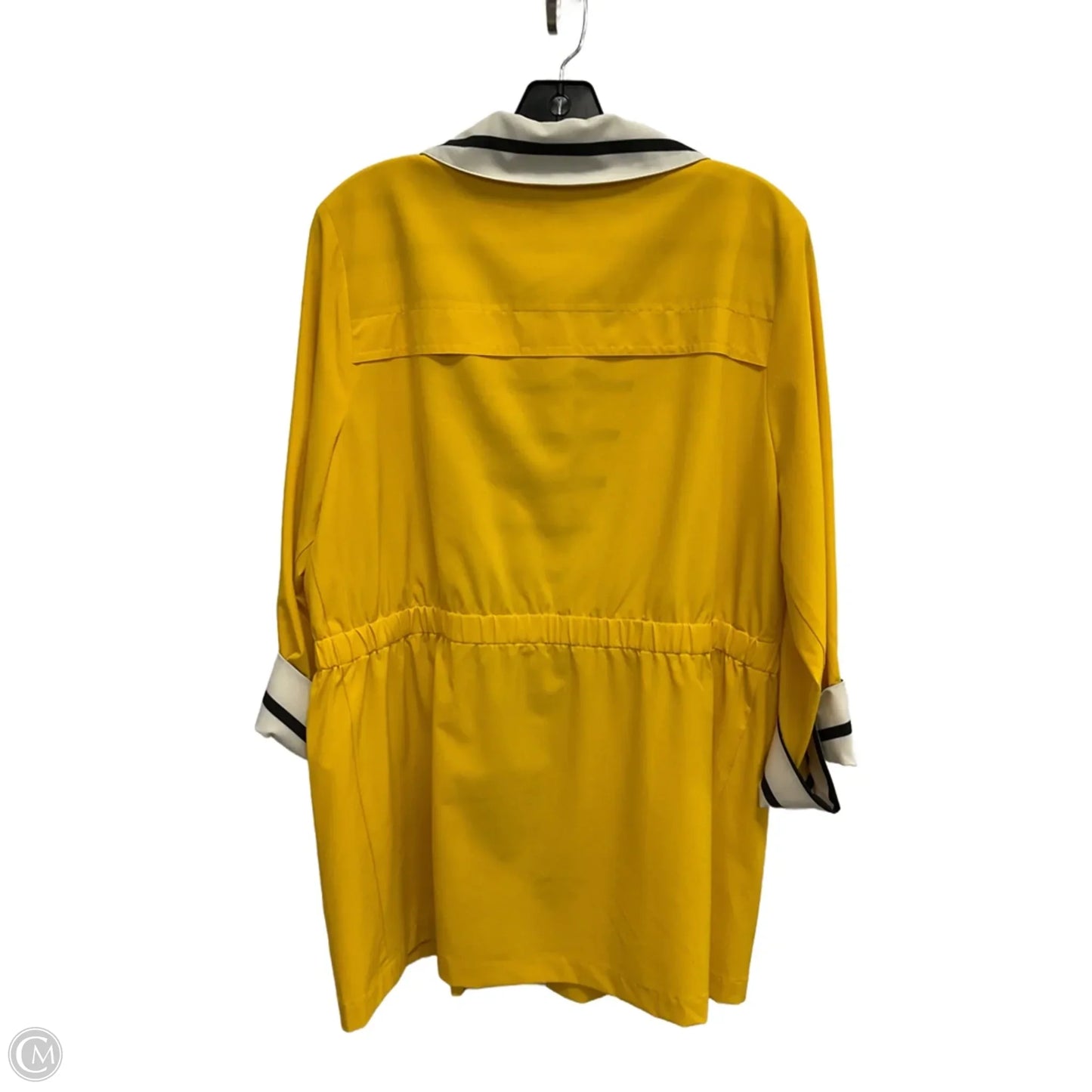 Jacket Windbreaker By Zenergy By Chicos In Yellow, Size: L