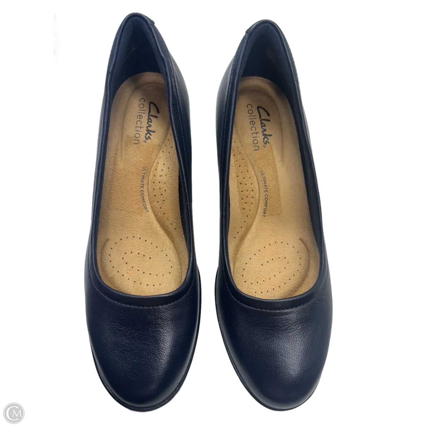Shoes Heels Block By Clarks In Navy, Size: 7