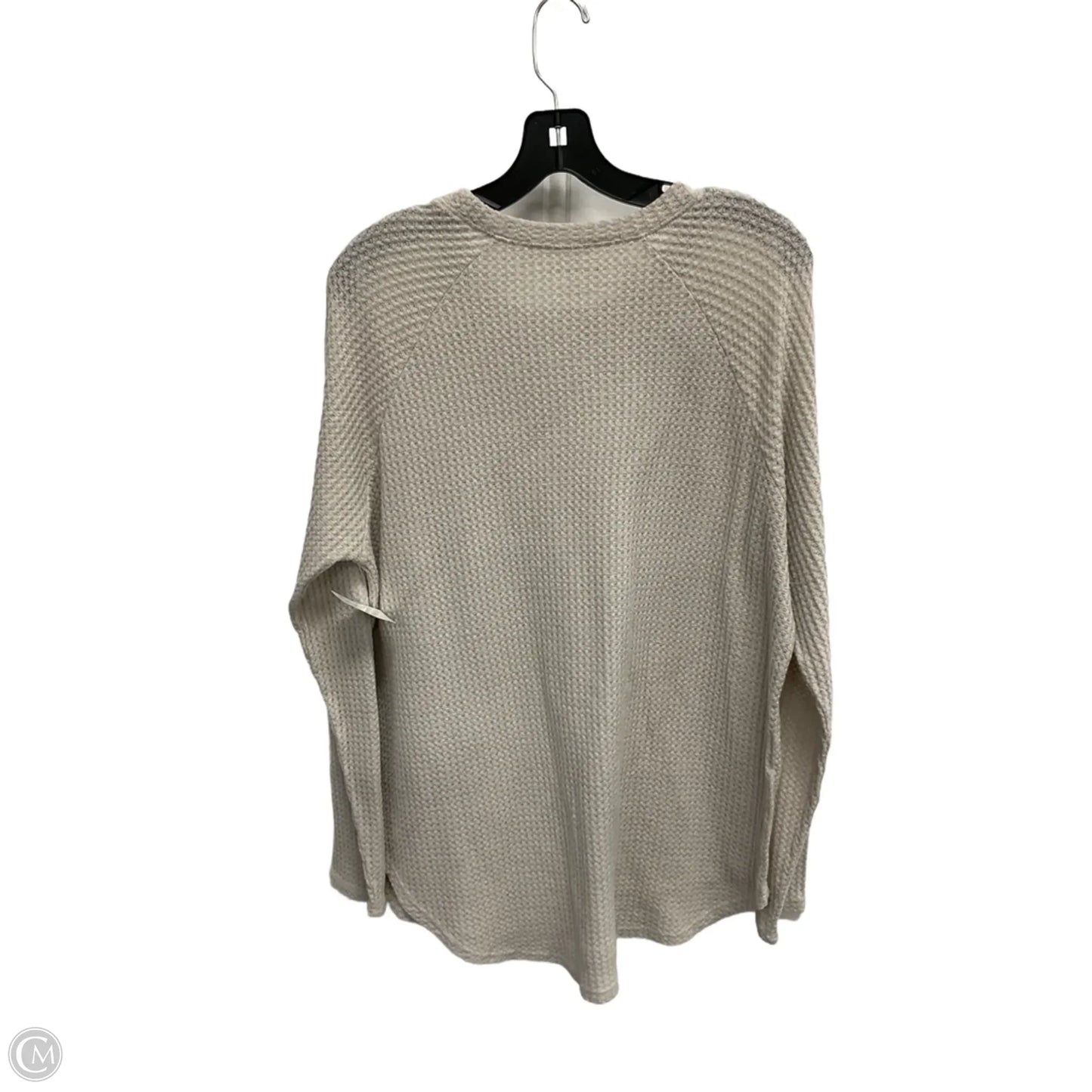 Top Long Sleeve By American Eagle In Cream, Size: L