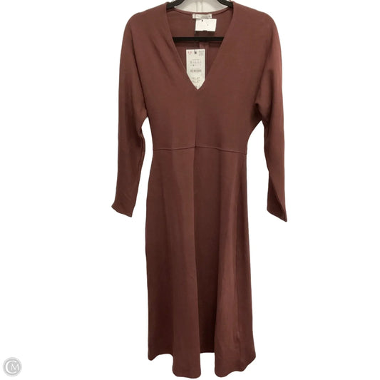 Dress Casual Maxi By Zara In Maroon, Size: S