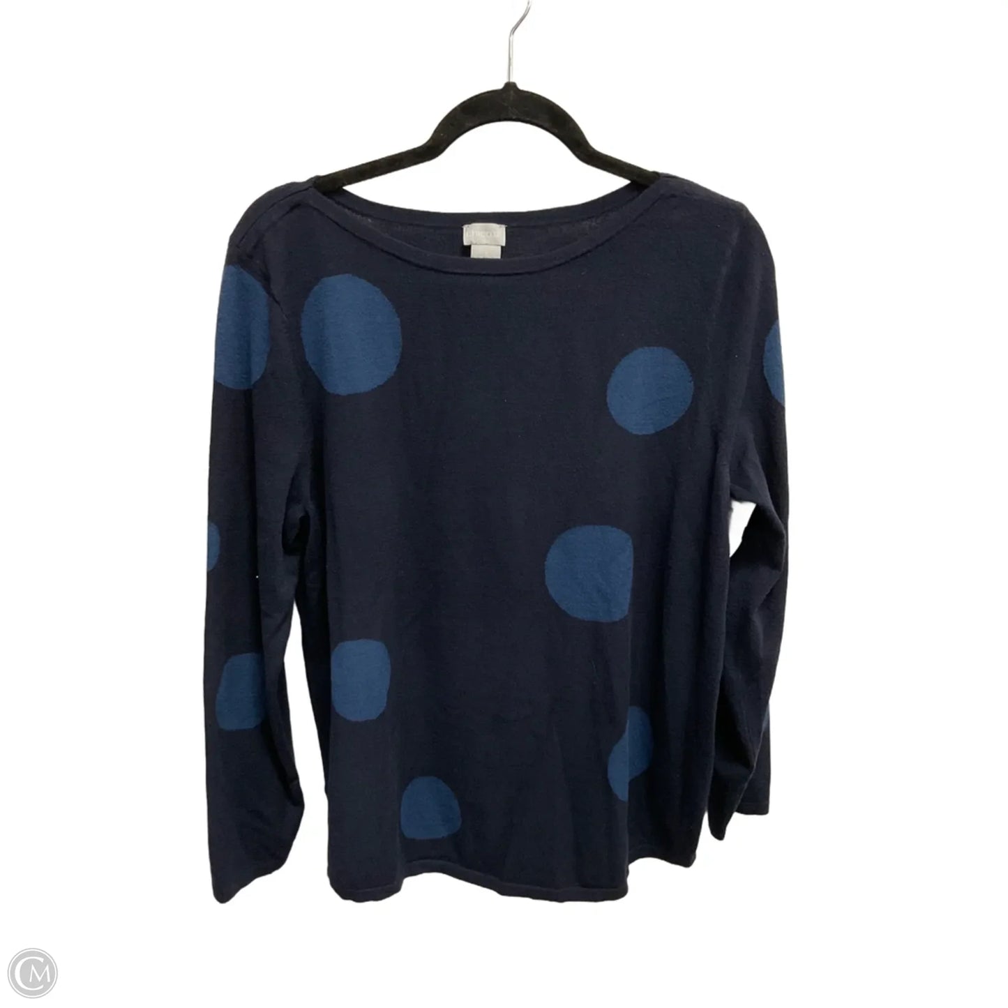 Top Long Sleeve By Chicos In Polkadot Pattern, Size: Xl