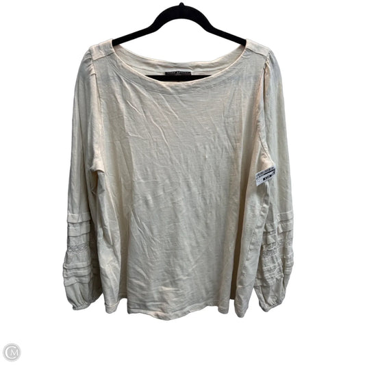 Top Long Sleeve By Lane Bryant In Cream, Size: Xl