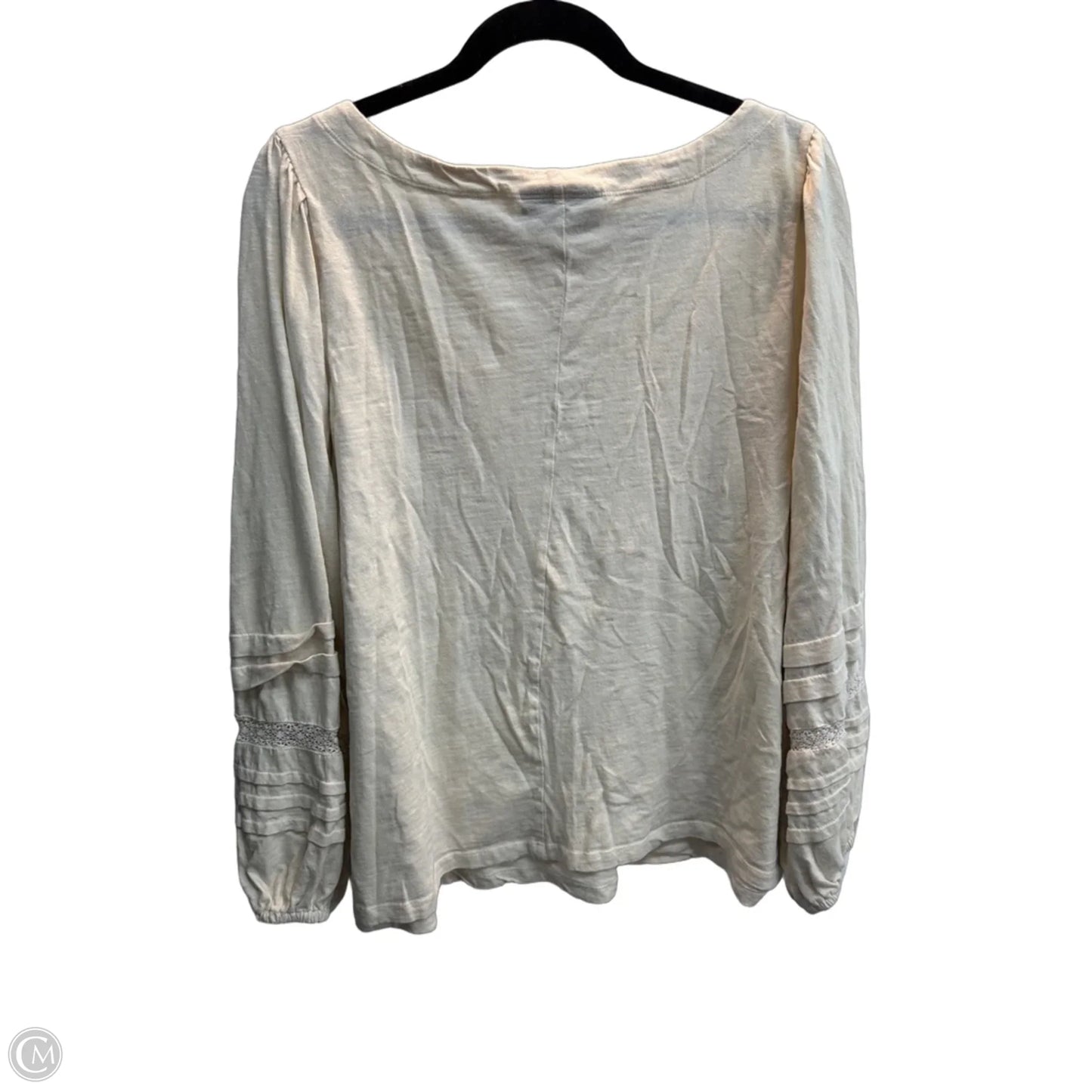 Top Long Sleeve By Lane Bryant In Cream, Size: Xl