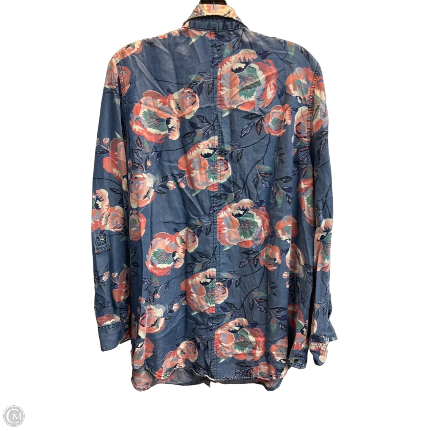 Top Long Sleeve By Intro In Floral Print, Size: Xl