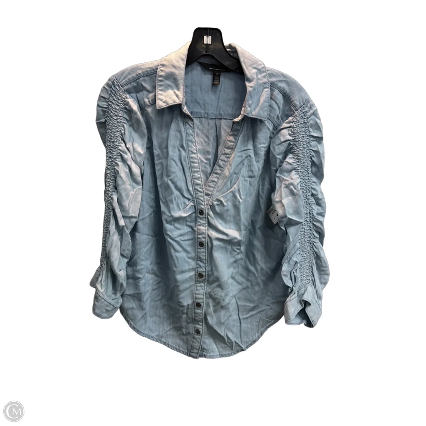 Top Long Sleeve By White House Black Market In Blue, Size: M