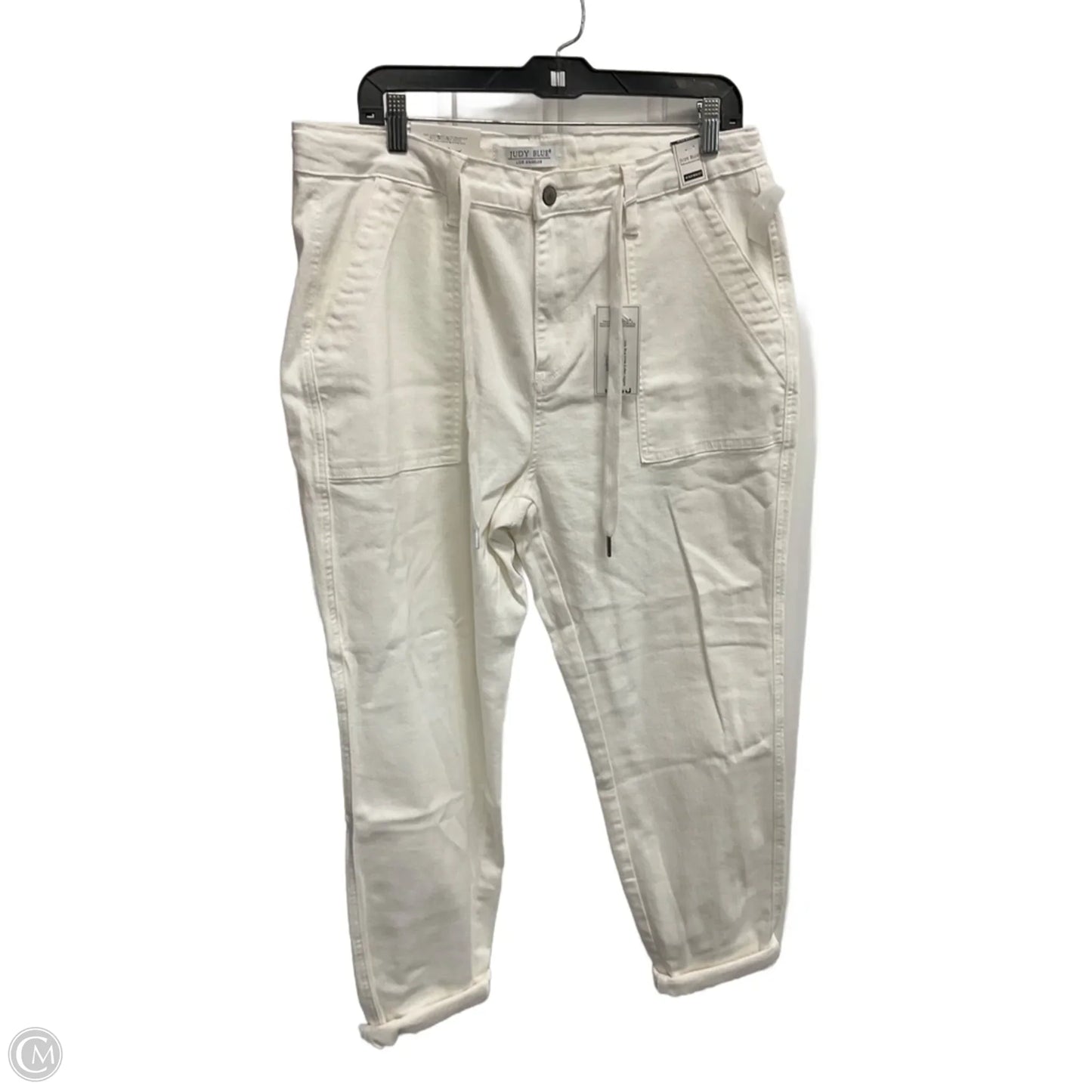 Jeans Straight By Judy Blue In White, Size: 14