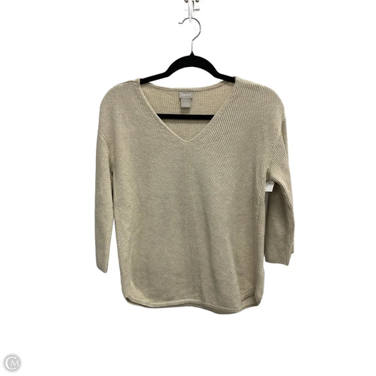 Sweater By Chicos In Beige, Size: M