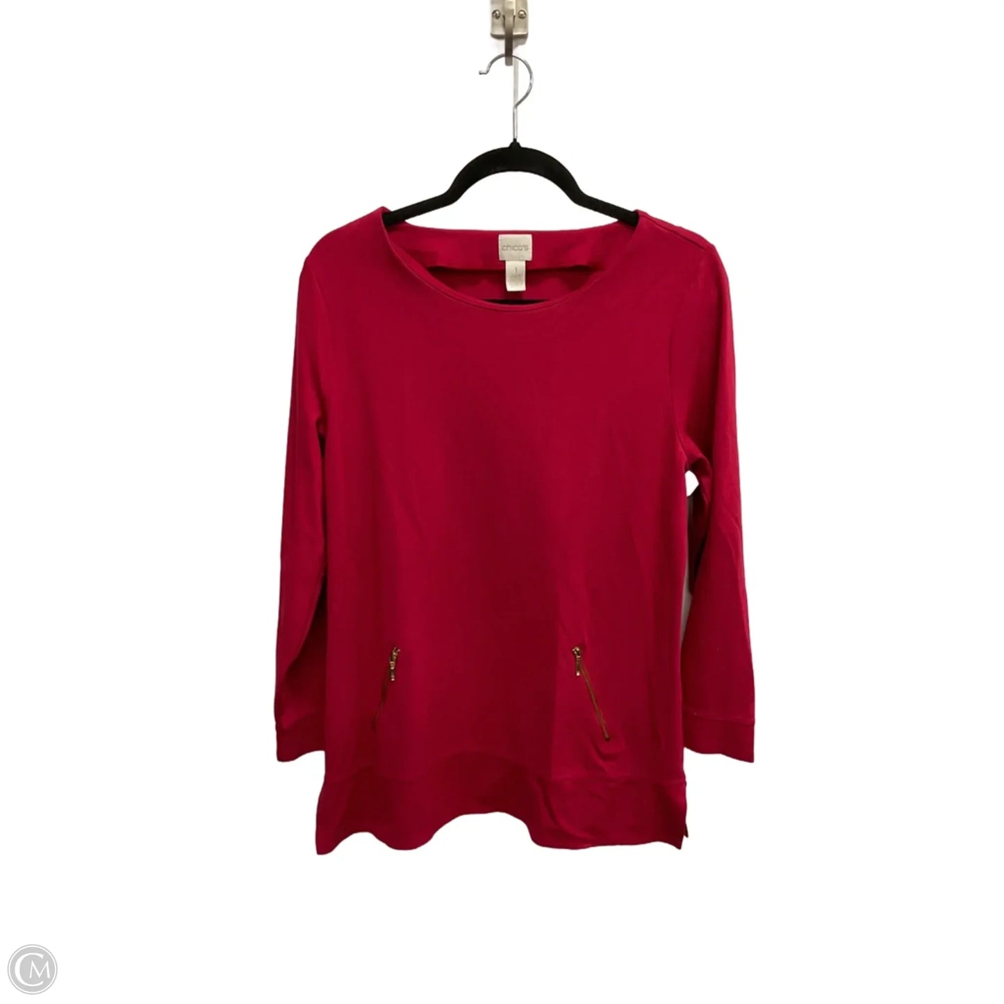 Top Long Sleeve By Chicos In Red, Size: M