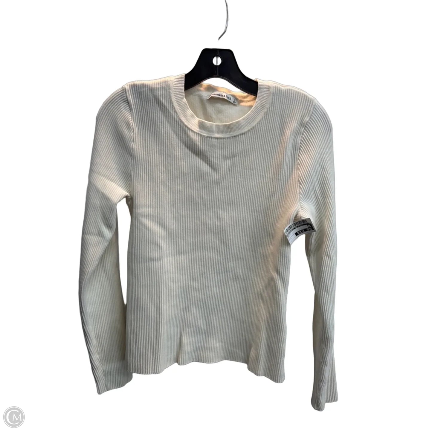 Top Long Sleeve By Abercrombie And Fitch In White, Size: L