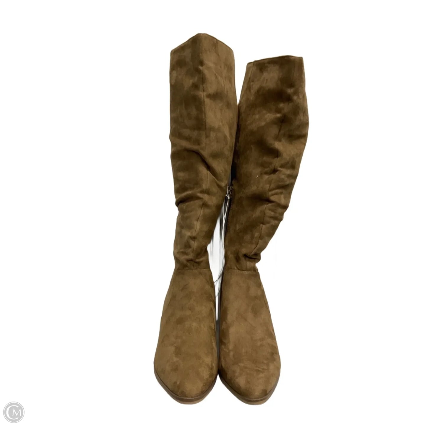 Boots Knee Heels By Universal Thread In Brown, Size: 9.5