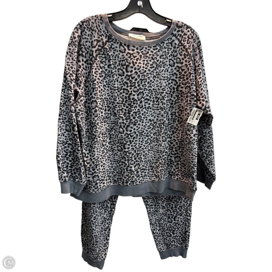 Lounge Set Pants By Zenana In Animal Print, Size: L