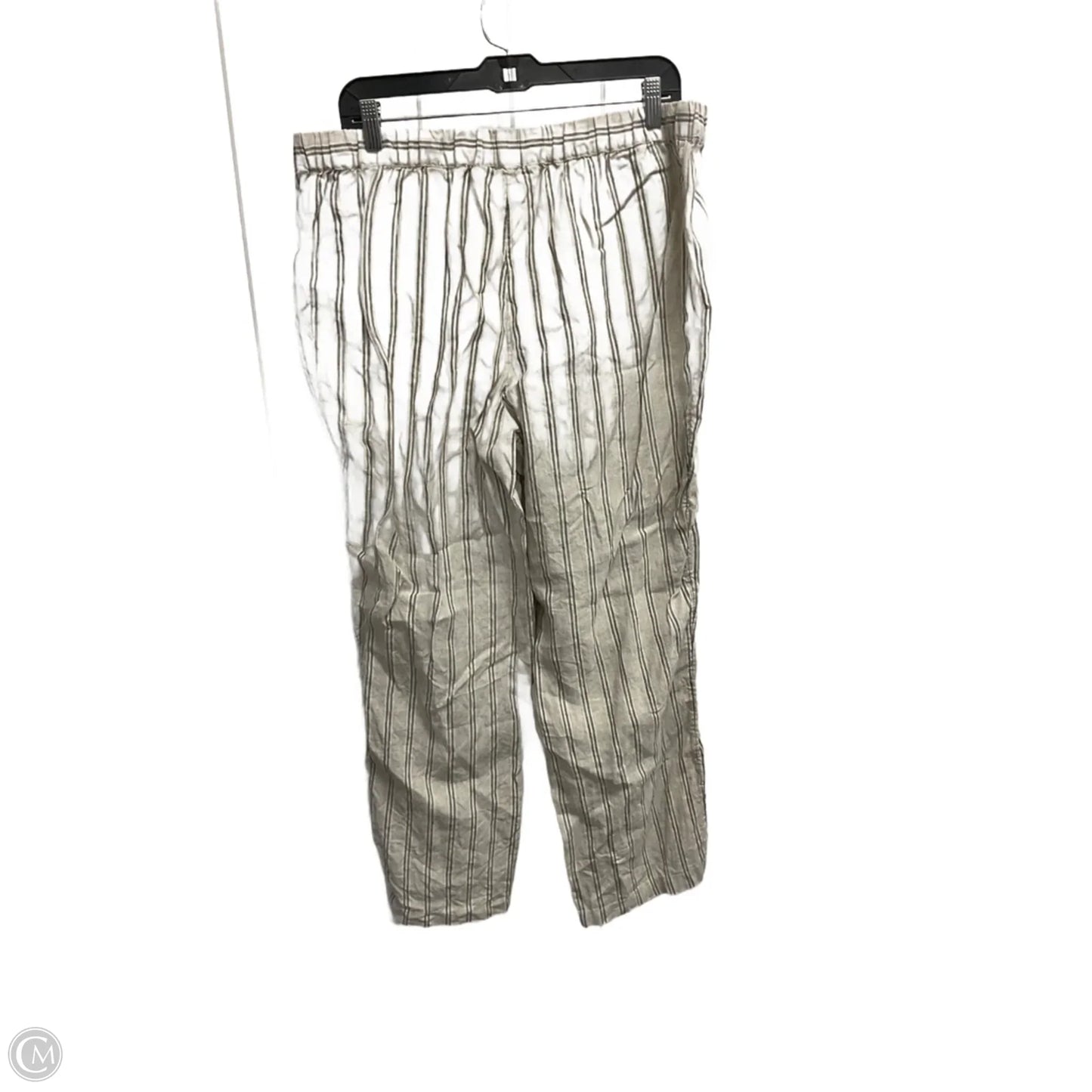 Pants Linen By Coldwater Creek In Striped Pattern, Size: 16