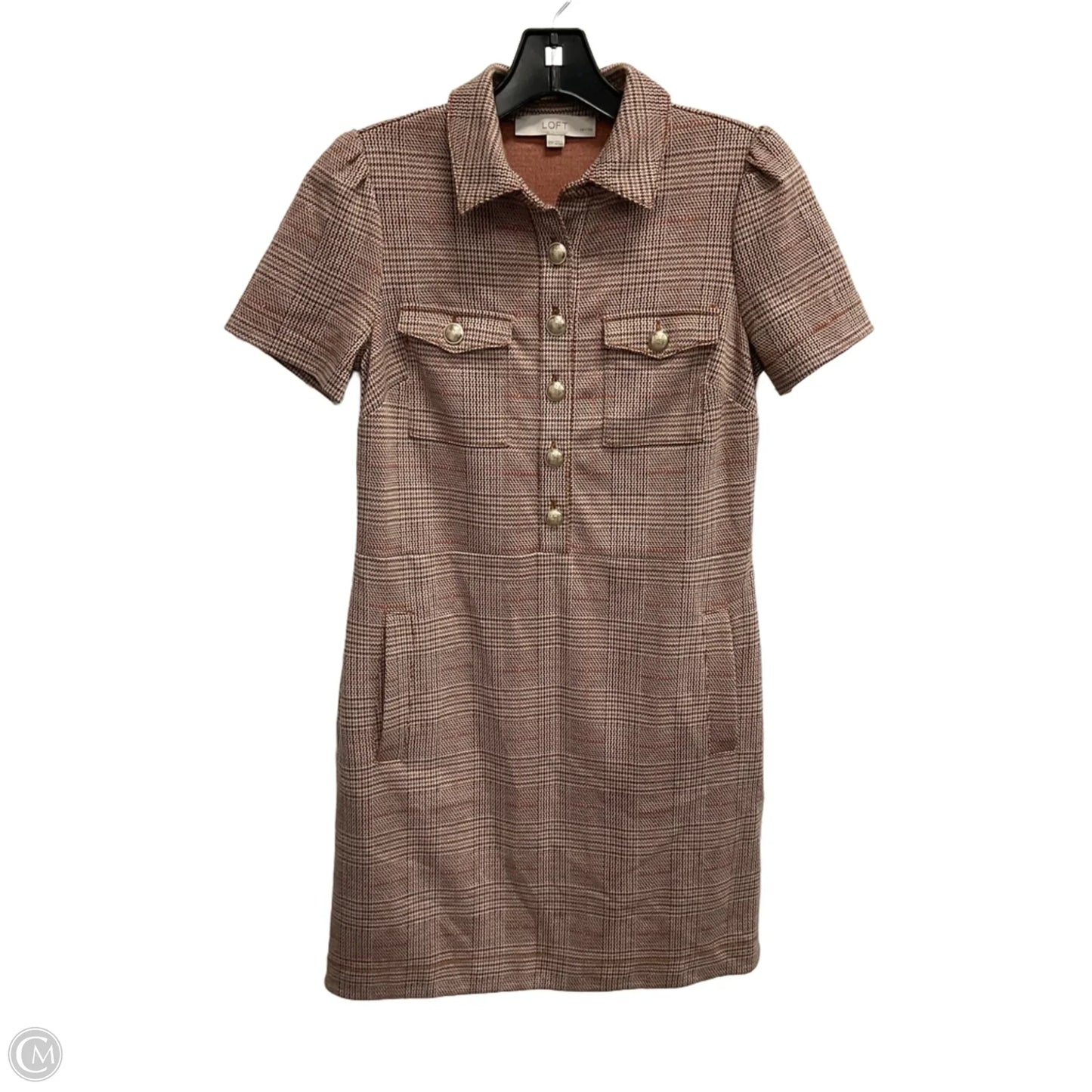 Dress Work By Loft In Brown, Size: Xxsp