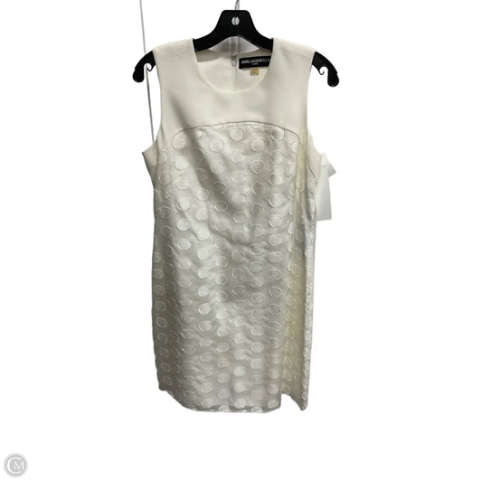 Dress Designer By Karl Lagerfeld In Cream, Size: M