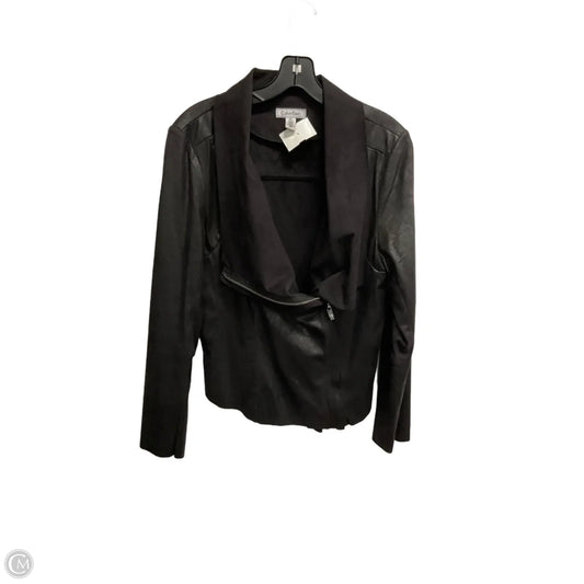 Jacket Moto By Calvin Klein In Black, Size: M