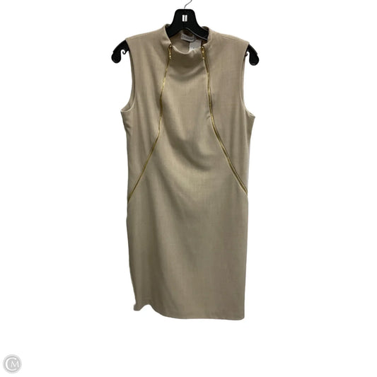 Dress Work By Calvin Klein In Beige, Size: M