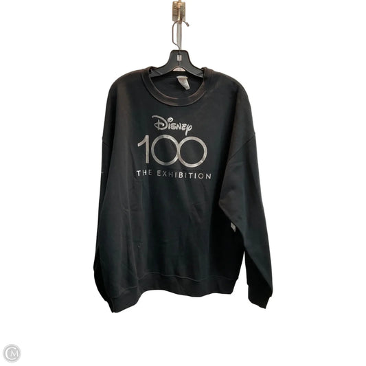 Sweatshirt Crewneck By Disney In Black, Size: 2x