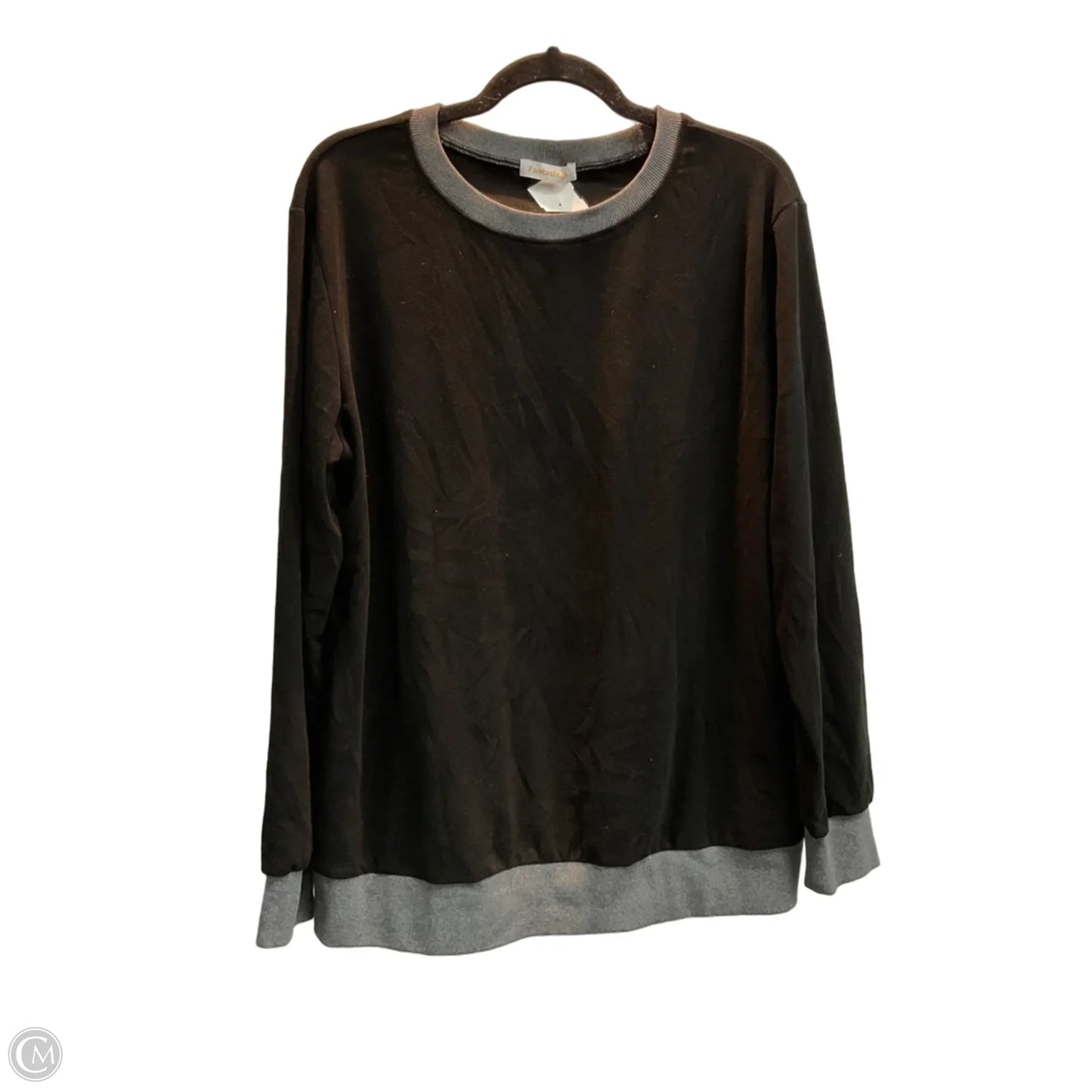 Top Long Sleeve By Clothes Mentor In Black, Size: L