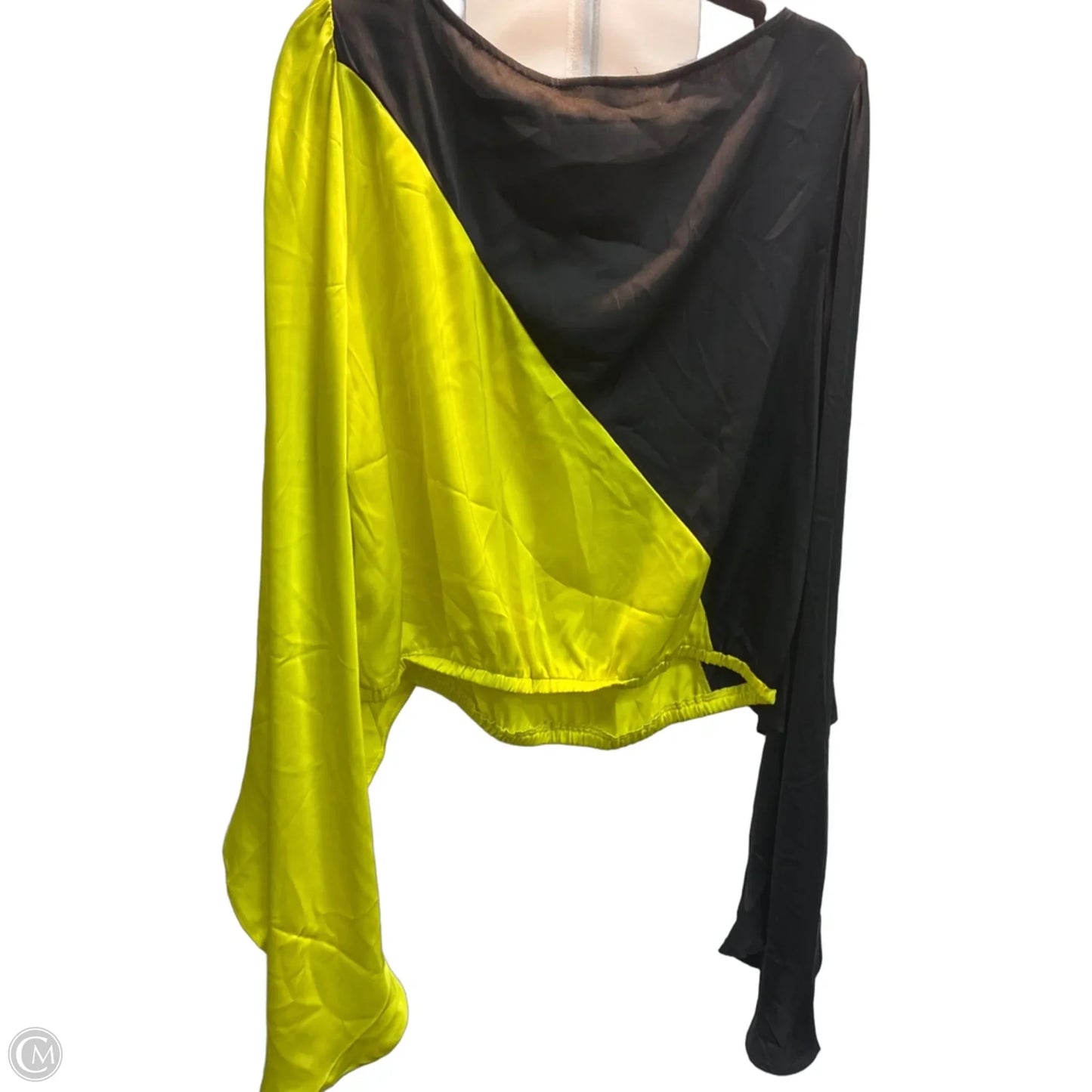 Top Long Sleeve By New York And Co In Black & Yellow, Size: L