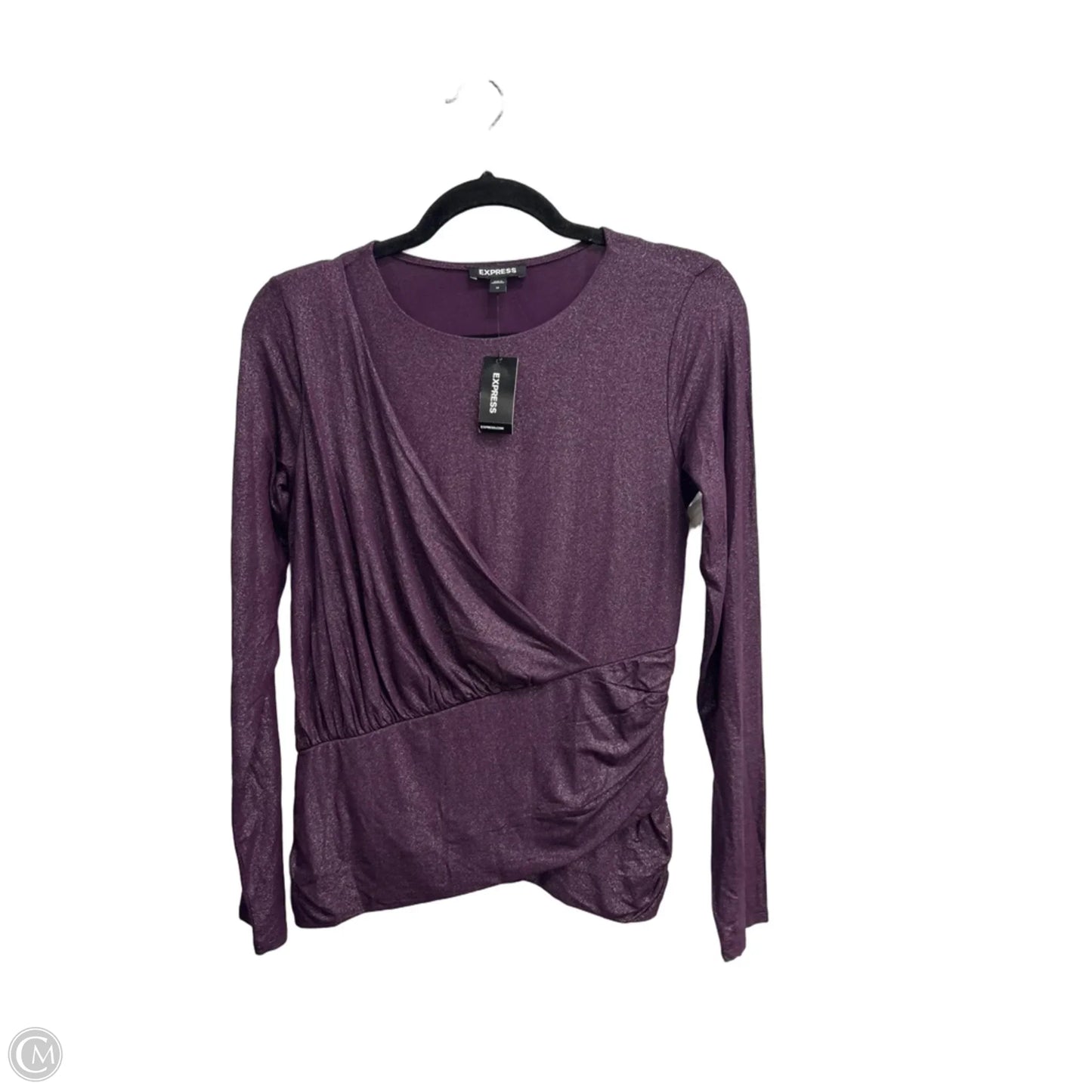 Top Long Sleeve By Express In Purple, Size: M