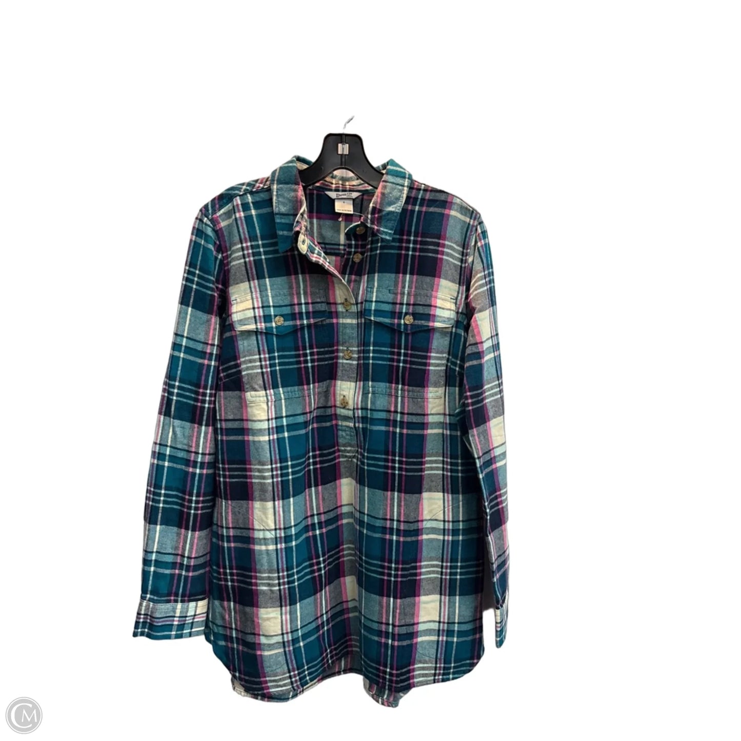 Tunic Long Sleeve By Duluth Trading In Plaid Pattern, Size: S