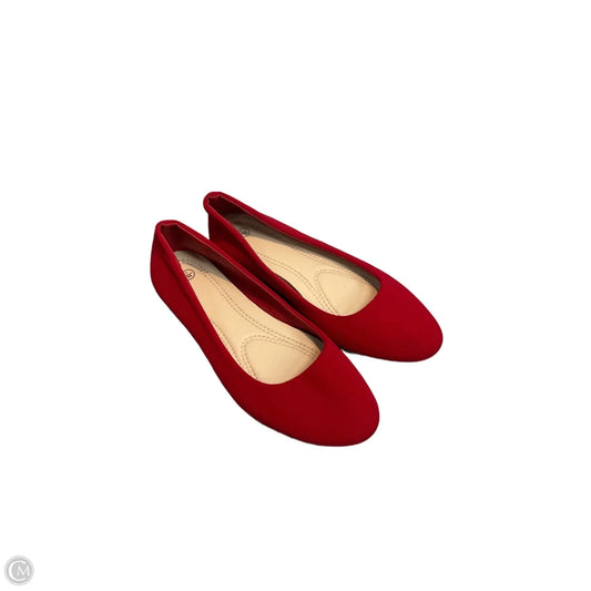 Shoes Flats By Clothes Mentor In Red, Size: 7