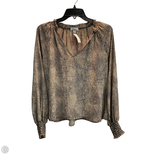 Blouse Long Sleeve By Allison Joy In Animal Print, Size: S