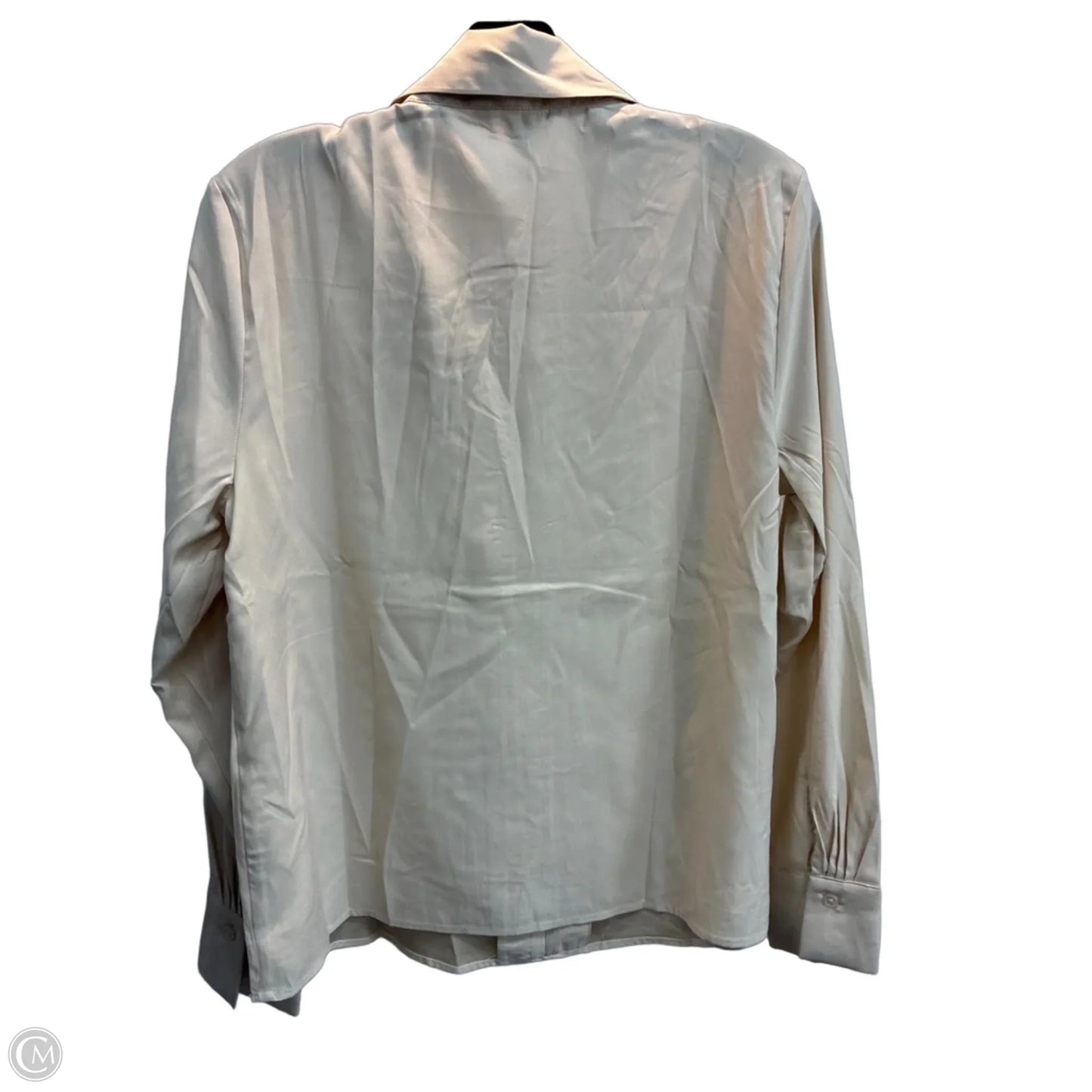 Blouse Long Sleeve By Banana Republic In Beige, Size: M