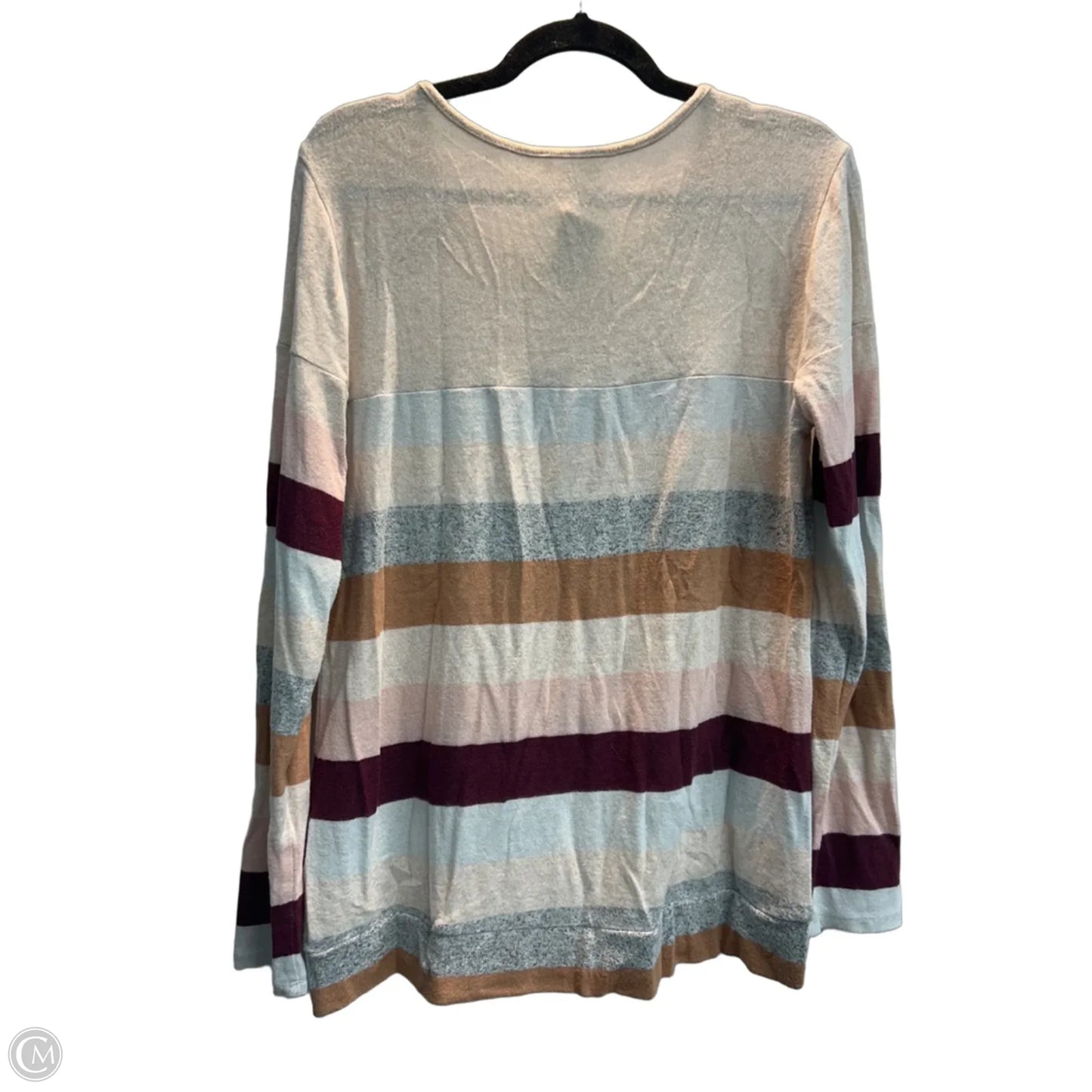 Top Long Sleeve By Market & Spruce In Striped Pattern, Size: L
