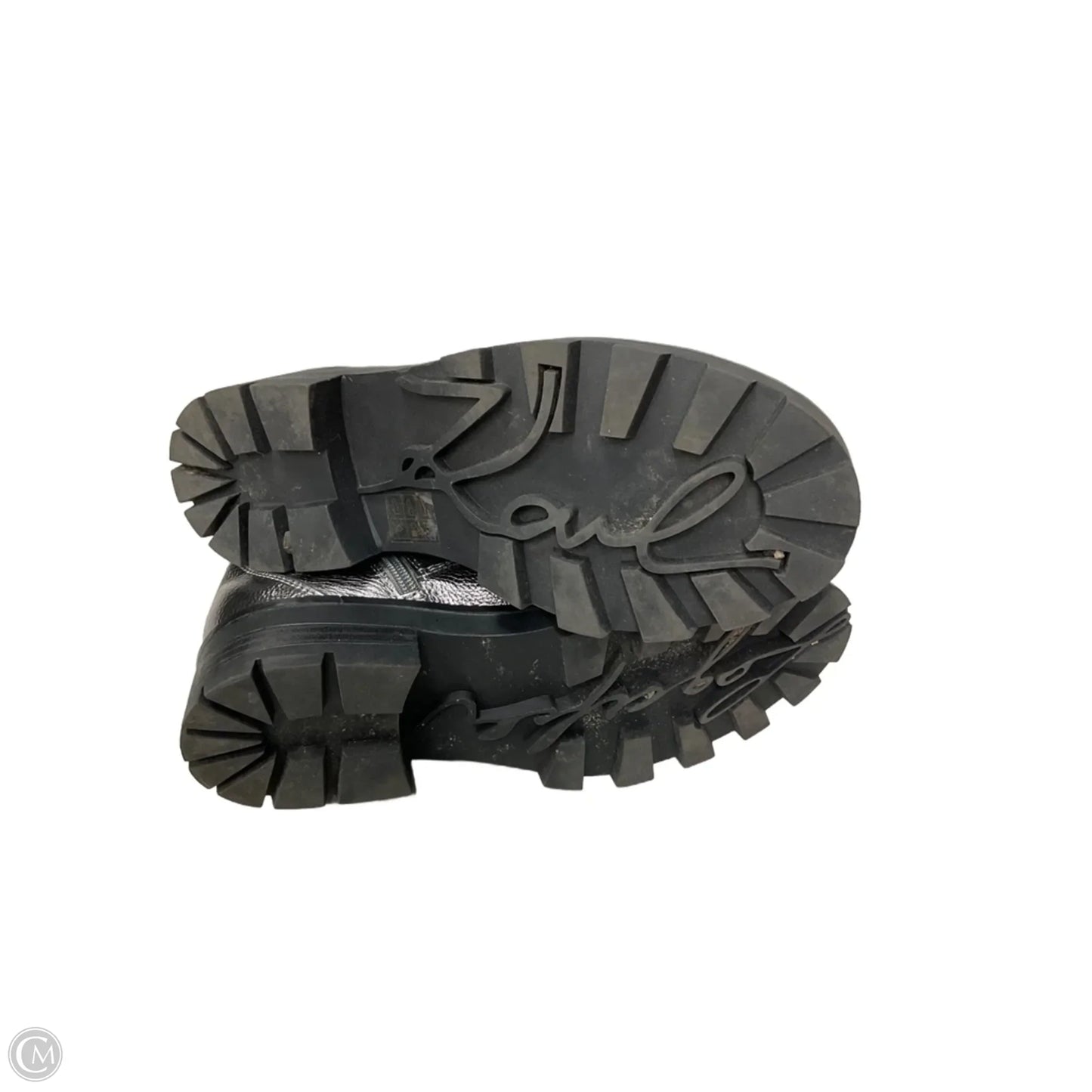 Boots Designer By Karl Lagerfeld In Silver, Size: 7