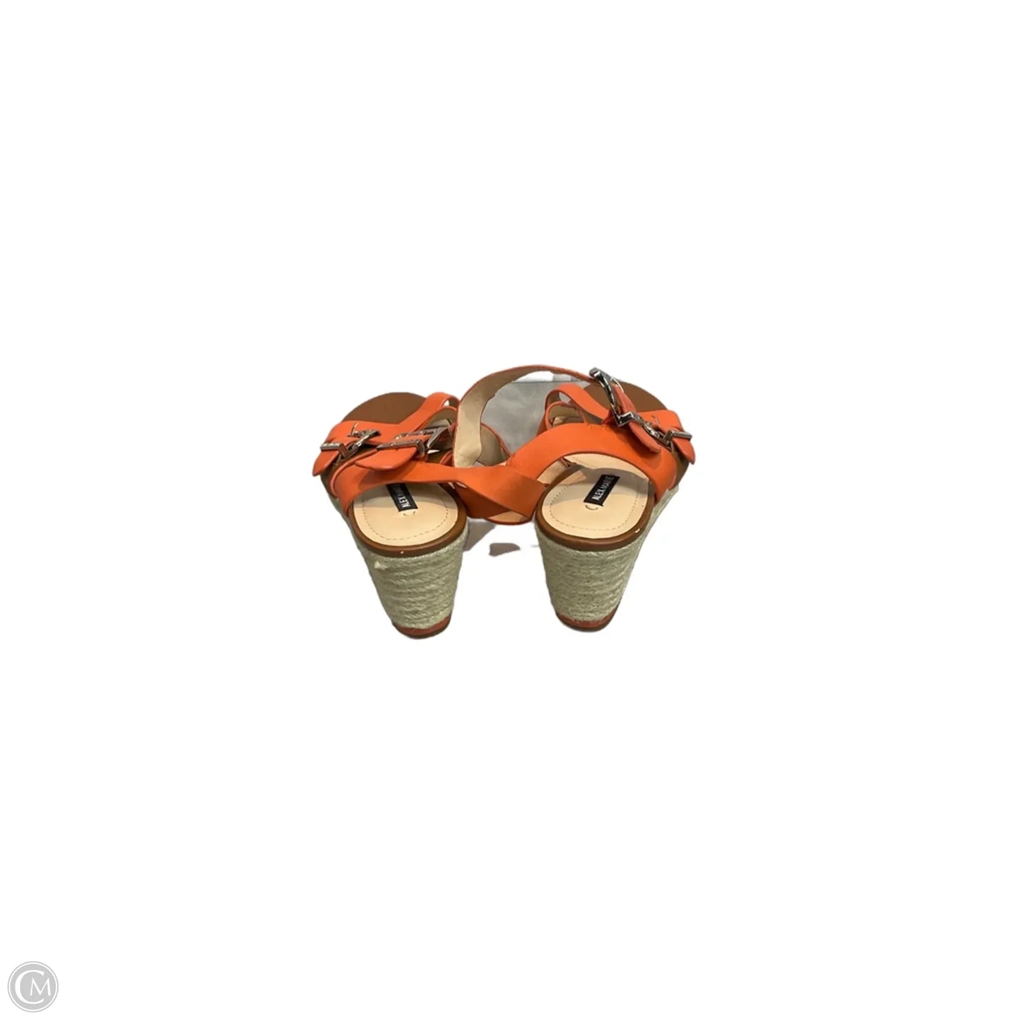 Sandals Heels Wedge By Alex Marie In Orange, Size: 8.5