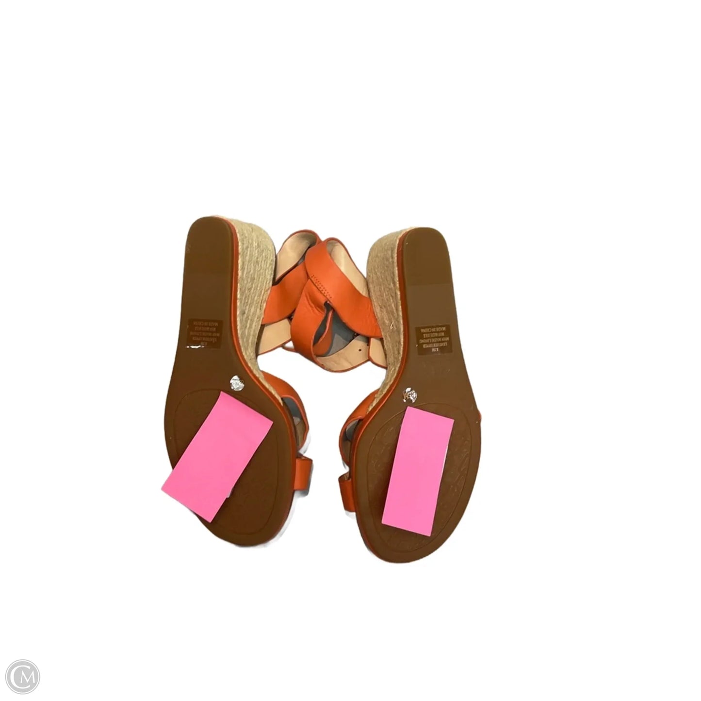 Sandals Heels Wedge By Alex Marie In Orange, Size: 8.5