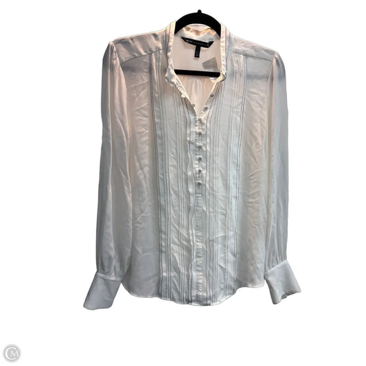 Blouse Long Sleeve By White House Black Market In White, Size: M