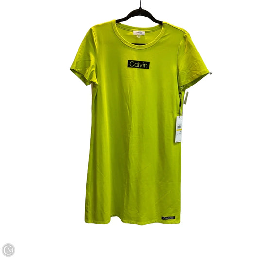Dress Casual Short By Calvin Klein In Yellow, Size: M