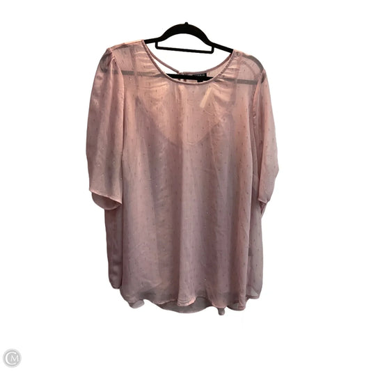 Blouse Short Sleeve By Torrid In Pink, Size: 3x