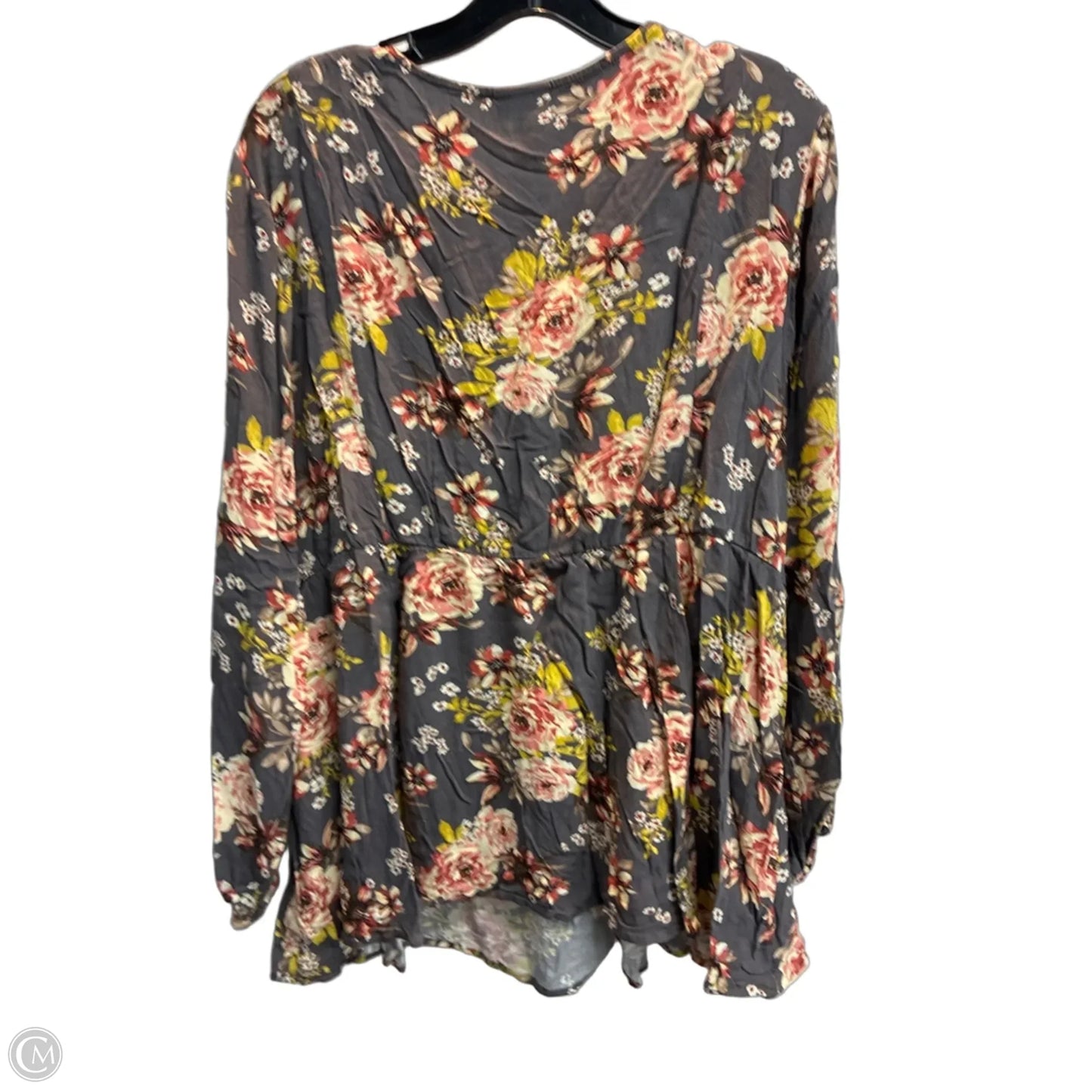 Top Long Sleeve By Torrid In Floral Print, Size: 4x