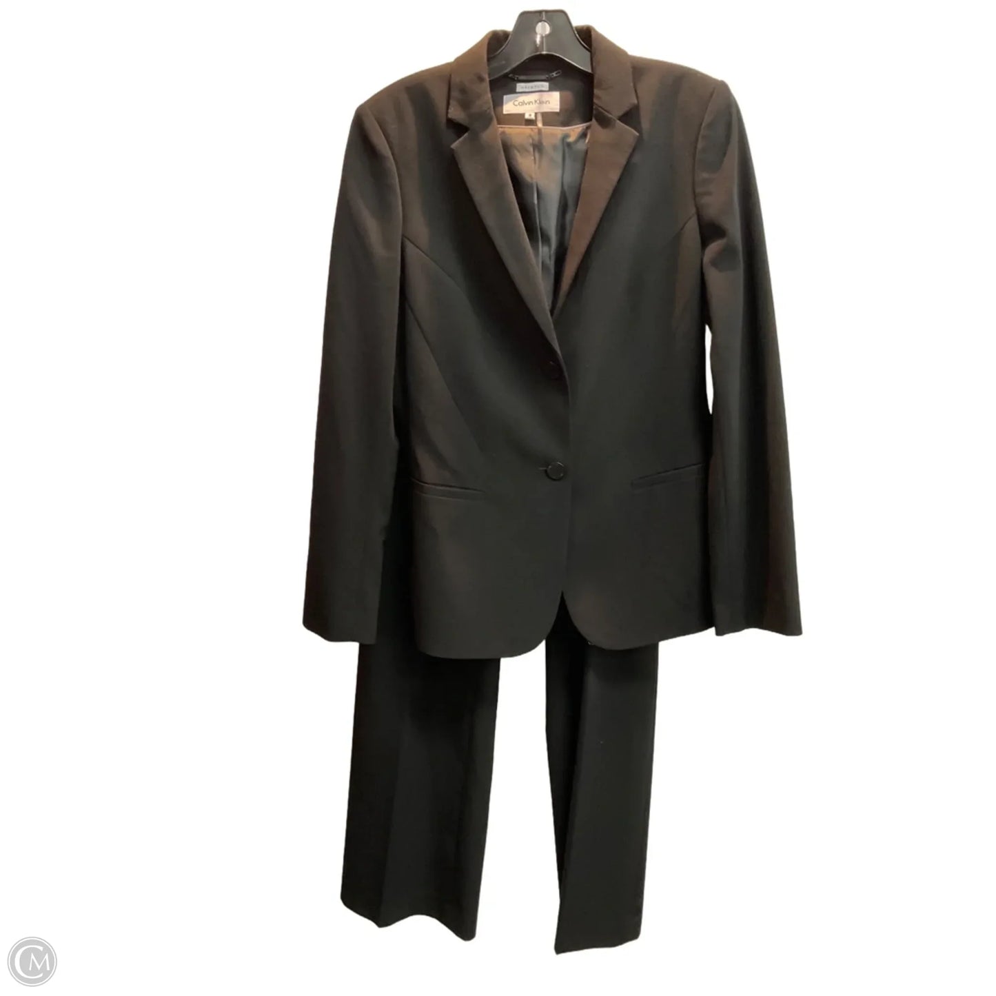 Pants Suit 2pc By Calvin Klein In Black, Size: 8