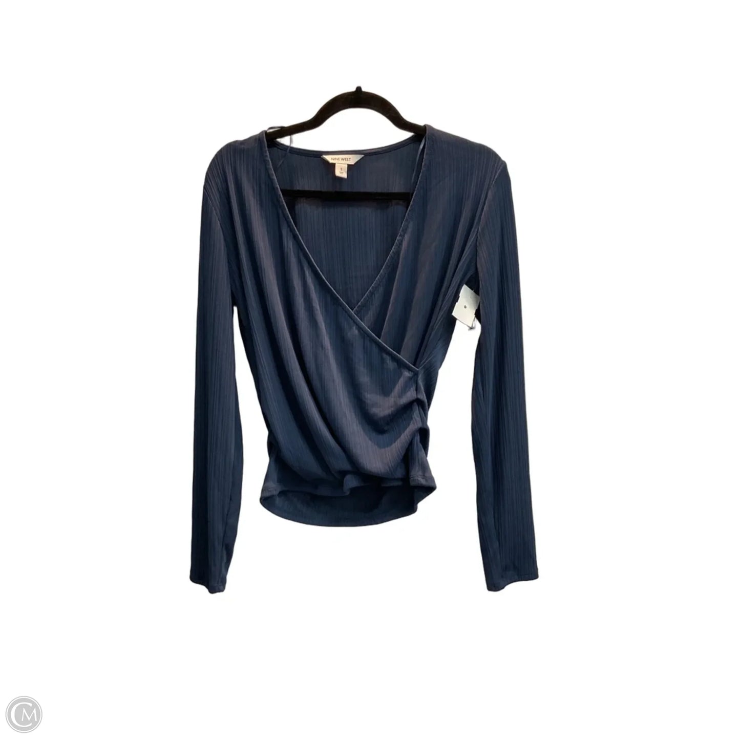 Top Long Sleeve By Nine West In Navy, Size: S