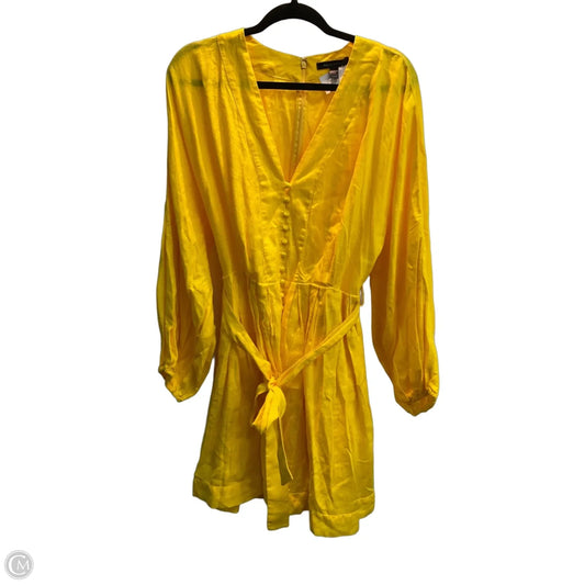 Dress Casual Midi By Banana Republic In Yellow, Size: L