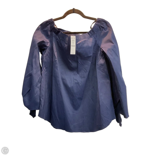 Top Long Sleeve By White House Black Market In Navy, Size: L