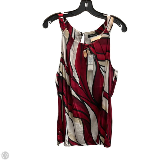 Top Sleeveless By White House Black Market In Cream & Red, Size: 14