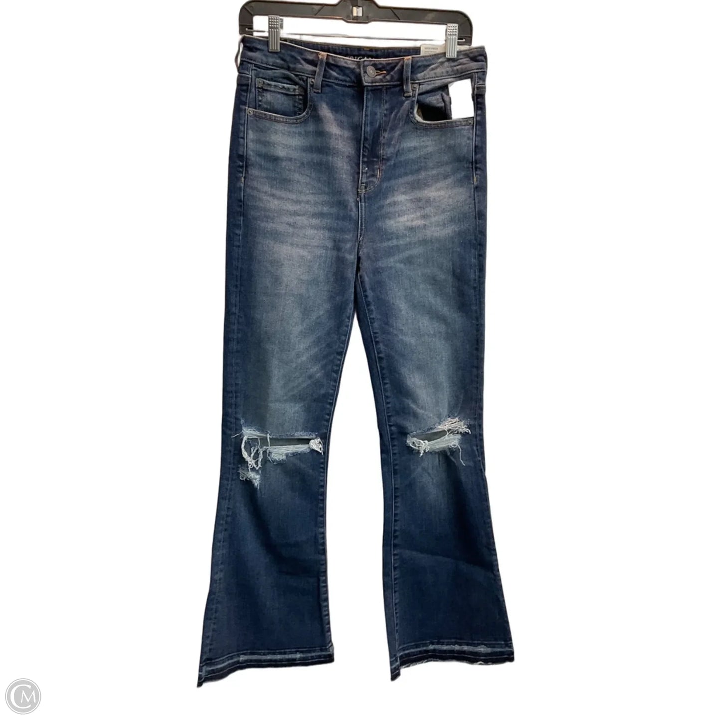 Jeans Flared By American Eagle In Blue Denim, Size: 10