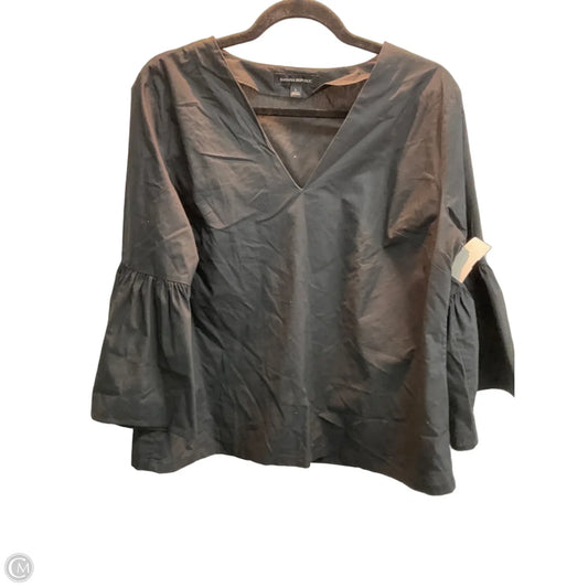 Top Long Sleeve By Banana Republic In Black, Size: L