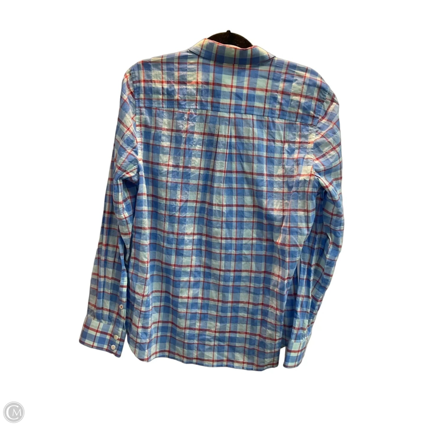 Top Long Sleeve By Vineyard Vines In Plaid Pattern, Size: Xl