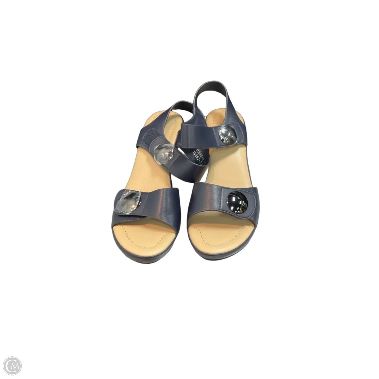 Sandals Heels Block By Spring Step In Navy, Size: 10